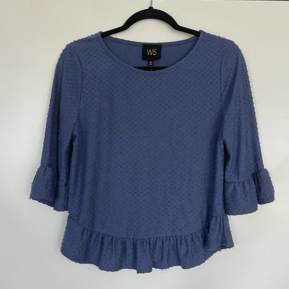 Dotted ruffled blouse